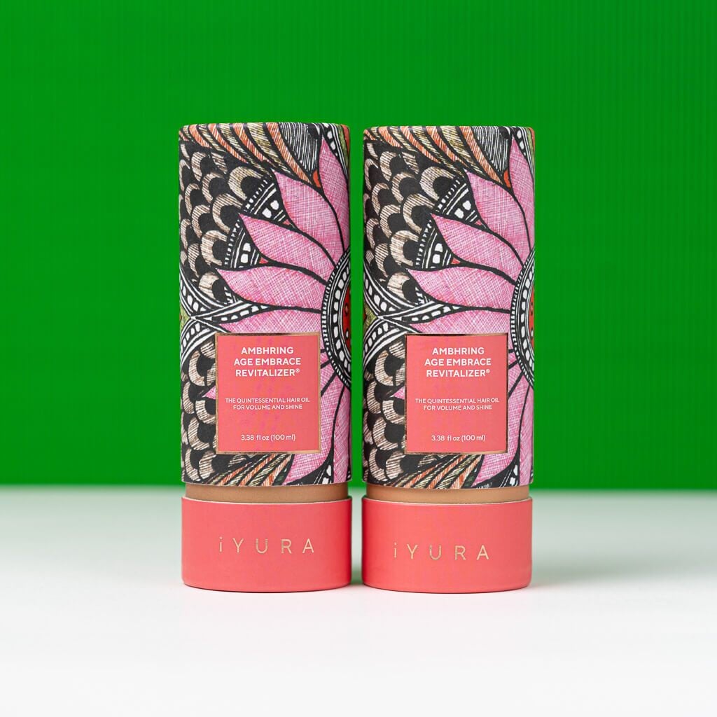 أمبرينج أمبرينج إيج إمبراس لتجديد حيوية الشعر وزيت الشعر - عبوة من 2 زيت شعر iYURA