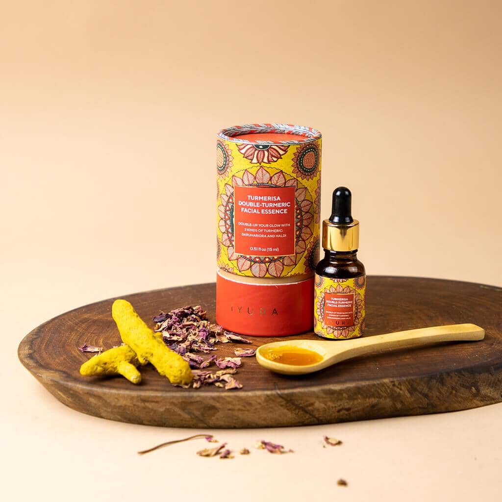 Turmerisa Double-Turmeric Facial Essence - زيت منشط للأيورفيدا - عبوة من 2 زيت للوجه iYURA