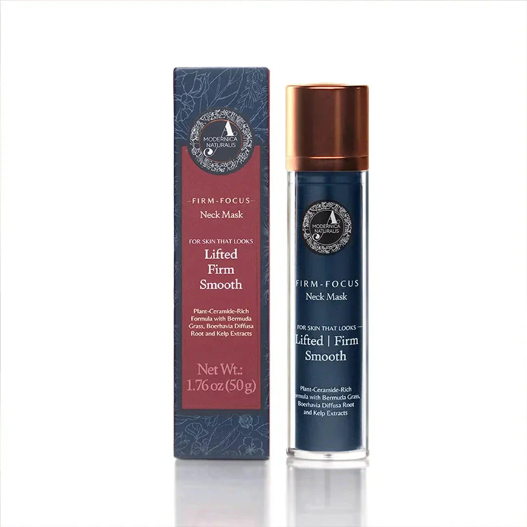 Firm-Focus Neck Mask - Lifts, Firms, Smooths the look of Loose, Saggy Skin on the Neck, Jaw, Chin & Upper Chest - Focused Neck Firming Action with Phyto-Ceramides and Water Lily - Best Firming Neck Mask Neck Mask A Modernica Naturalis