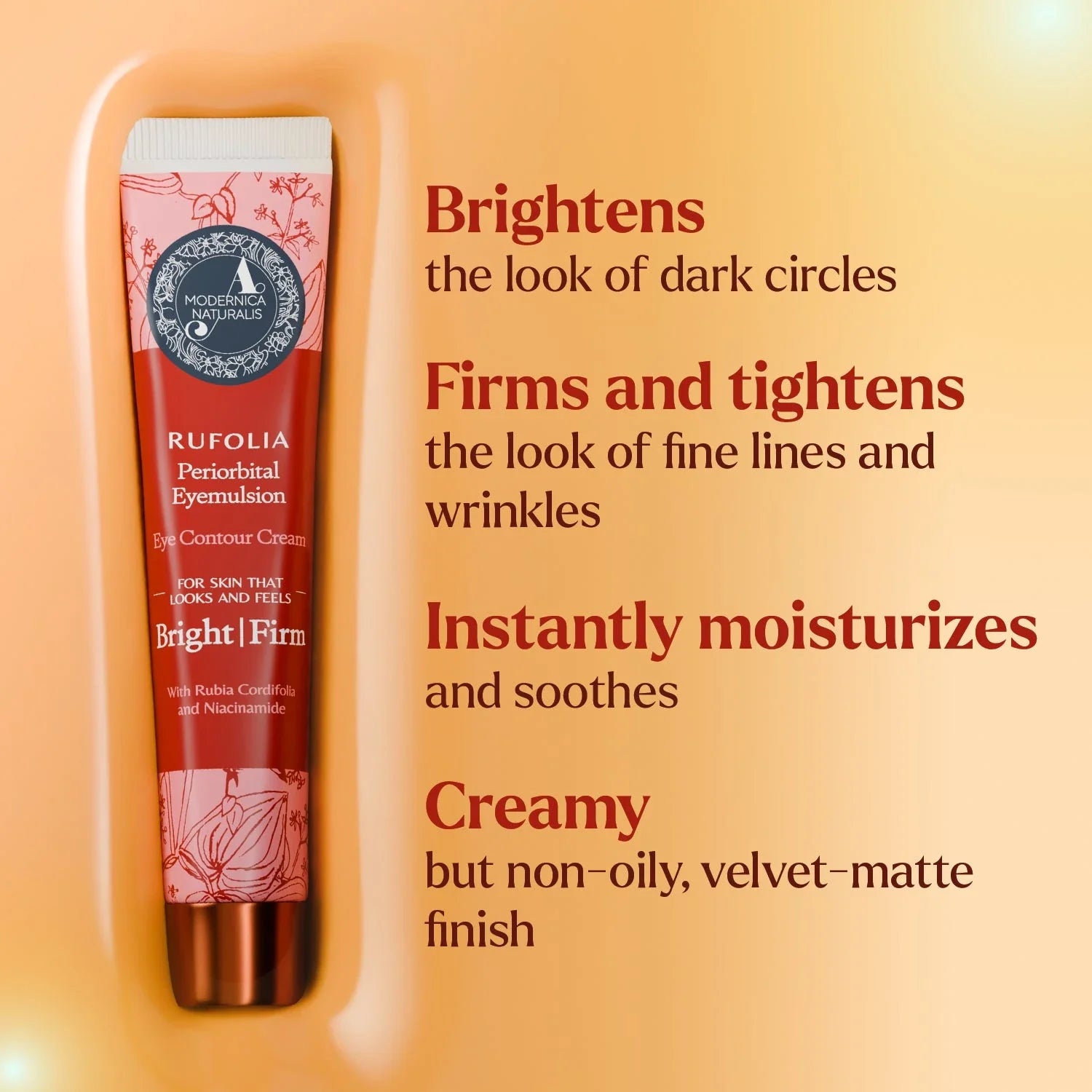 Rufolia Periorbital Eyemulsion - Brightening and Visibly Firming Eye Cream - Pack of 2 Eye Cream A Modernica Naturalis