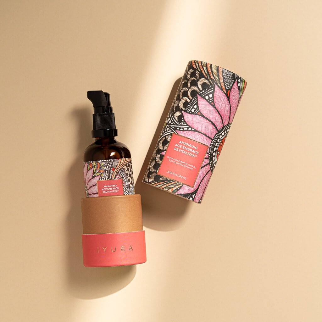 أمبرينج أمبرينج إيج إمبراس لتجديد حيوية الشعر وزيت الشعر - عبوة من 2 زيت شعر iYURA 
