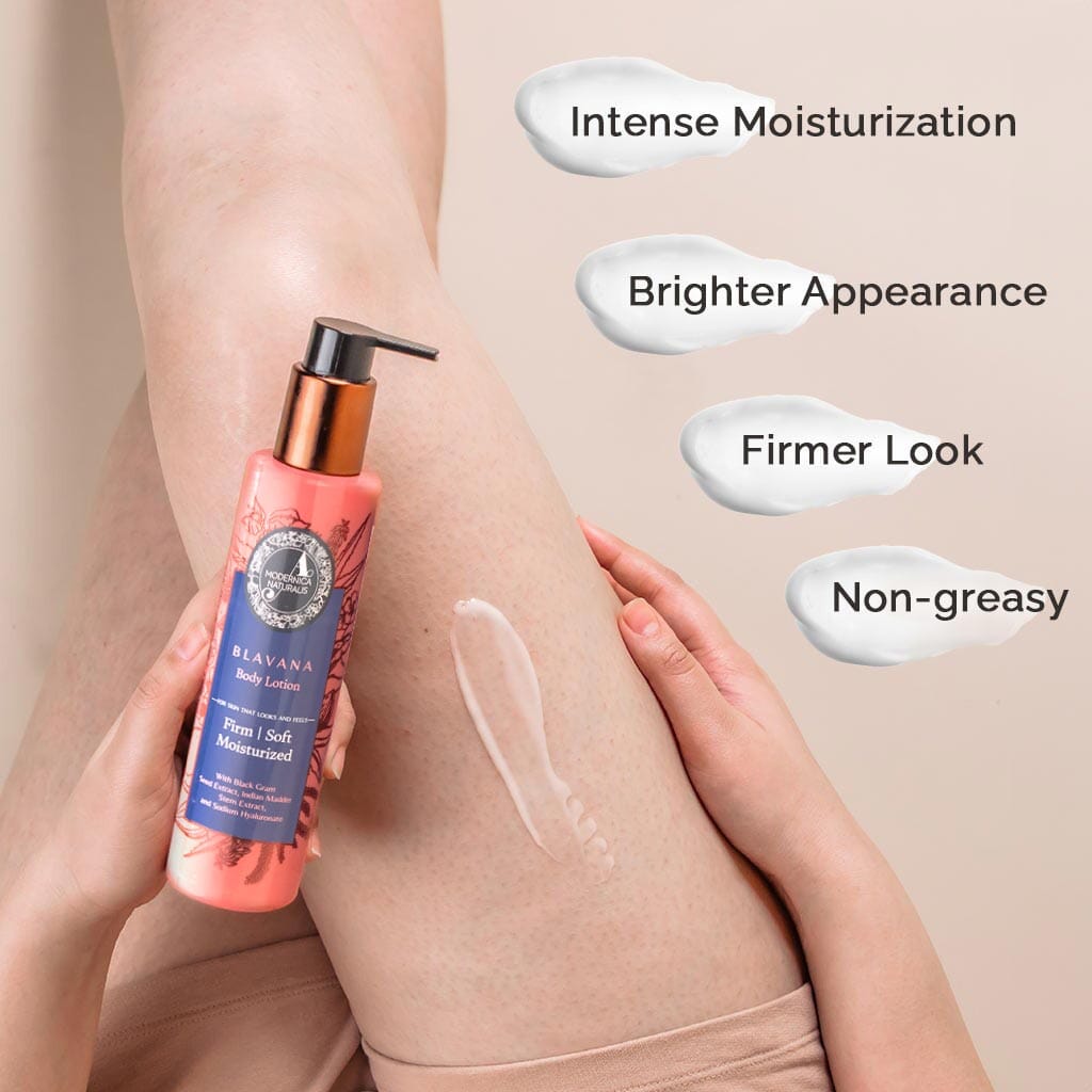 Blavana Body Lotion - يرطب وينعم ويشد البشرة الجافة والمتقدمة في السن والمتجعدة - تركيبة ثورية مع الغرام الأسود - أفضل غسول للجسم لبشرة الجسم الناضجة - بمكونات مثبتة سريريًا - عبوة من 2 غسول ومرطب A Modernica Naturalis 