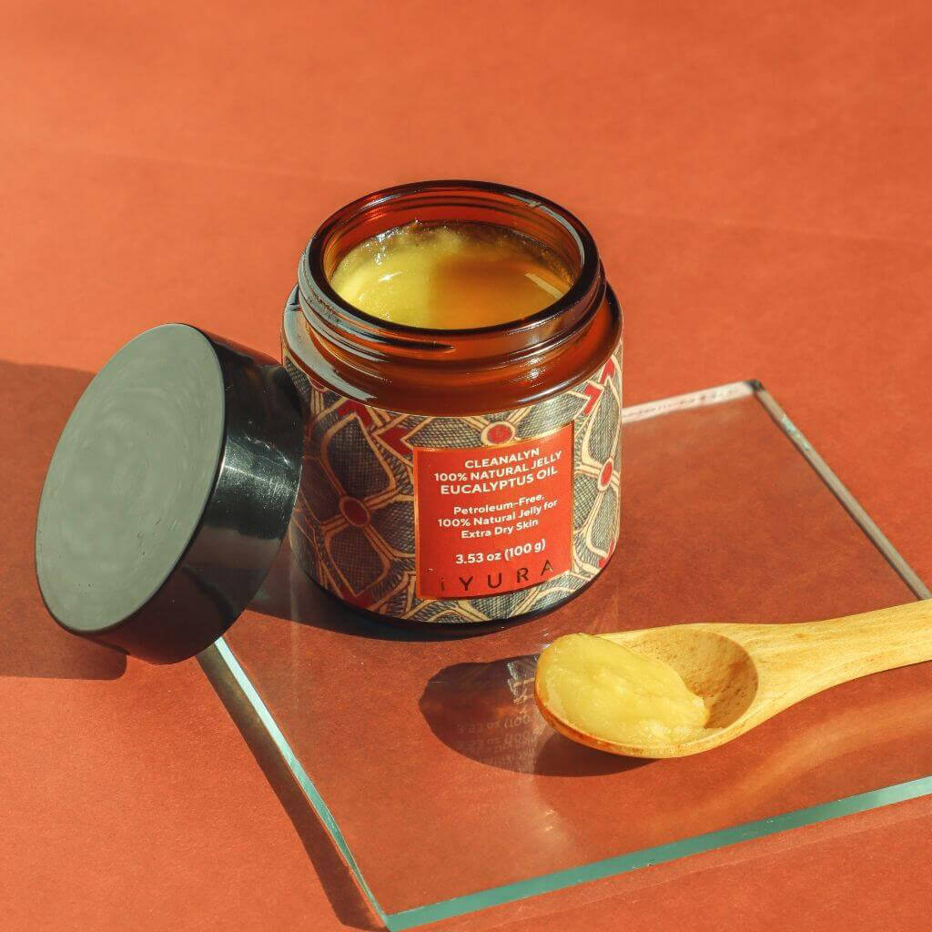 Cleanalyn Natural Jelly: Eucalyptus - عبوة من 2 - جيلي طبيعي 100% خالٍ من البترول، جيلي طبيعي للبشرة شديدة الجفاف جيلي طبيعي iYURA 