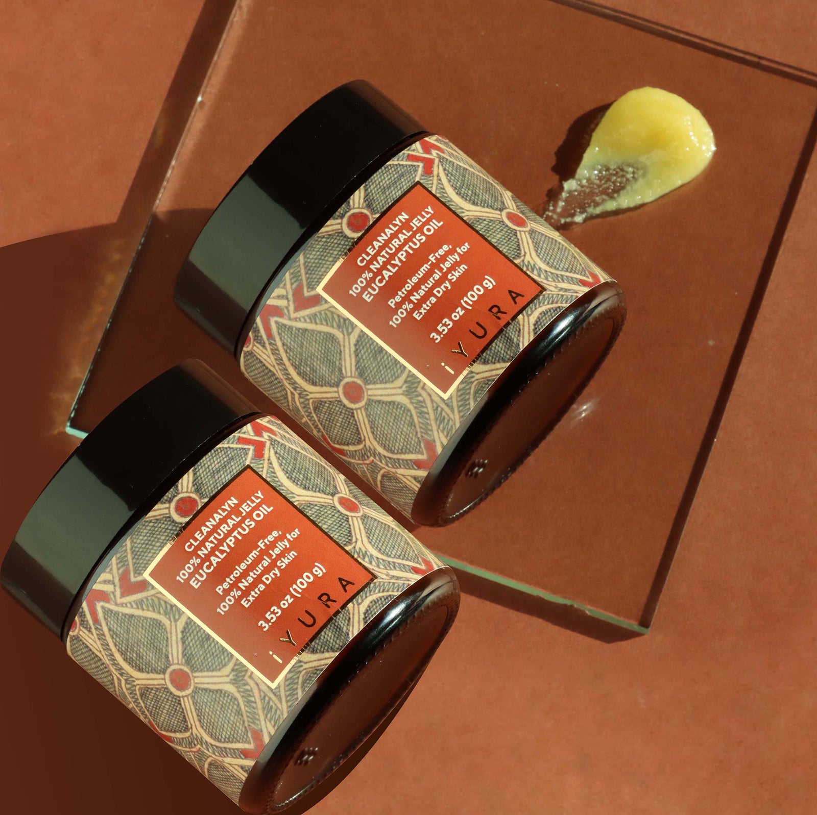 Cleanalyn Natural Jelly: Eucalyptus - عبوة من 2 - جيلي طبيعي 100% خالٍ من البترول، جيلي طبيعي للبشرة شديدة الجفاف جيلي طبيعي iYURA 