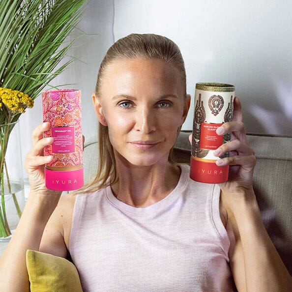 Day & Night Face Oil Duo - أفضل مرطب لبشرة صحية - مجموعة الأيورفيدا الطبيعية للعناية بالبشرة مجموعة الجمال iYURA 