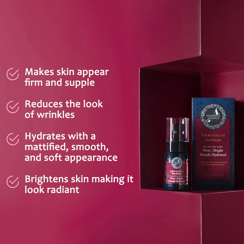 سيروم الوجه لشد الوجه - يشد البشرة ويضيئها ويرطبها ويجعلها أكثر نضارة وترطيبًا - تركيبة مركزة لشد البشرة مع شجرة القطن وخشب الزبراوي والفراولة بيجونيا - أفضل سيروم للوجه لبشرة الوجه المترهلة والمترهلة - مع تركيبات مكونات تم اختبارها سريريًا سيروم الوجه A Modernica Naturalis 