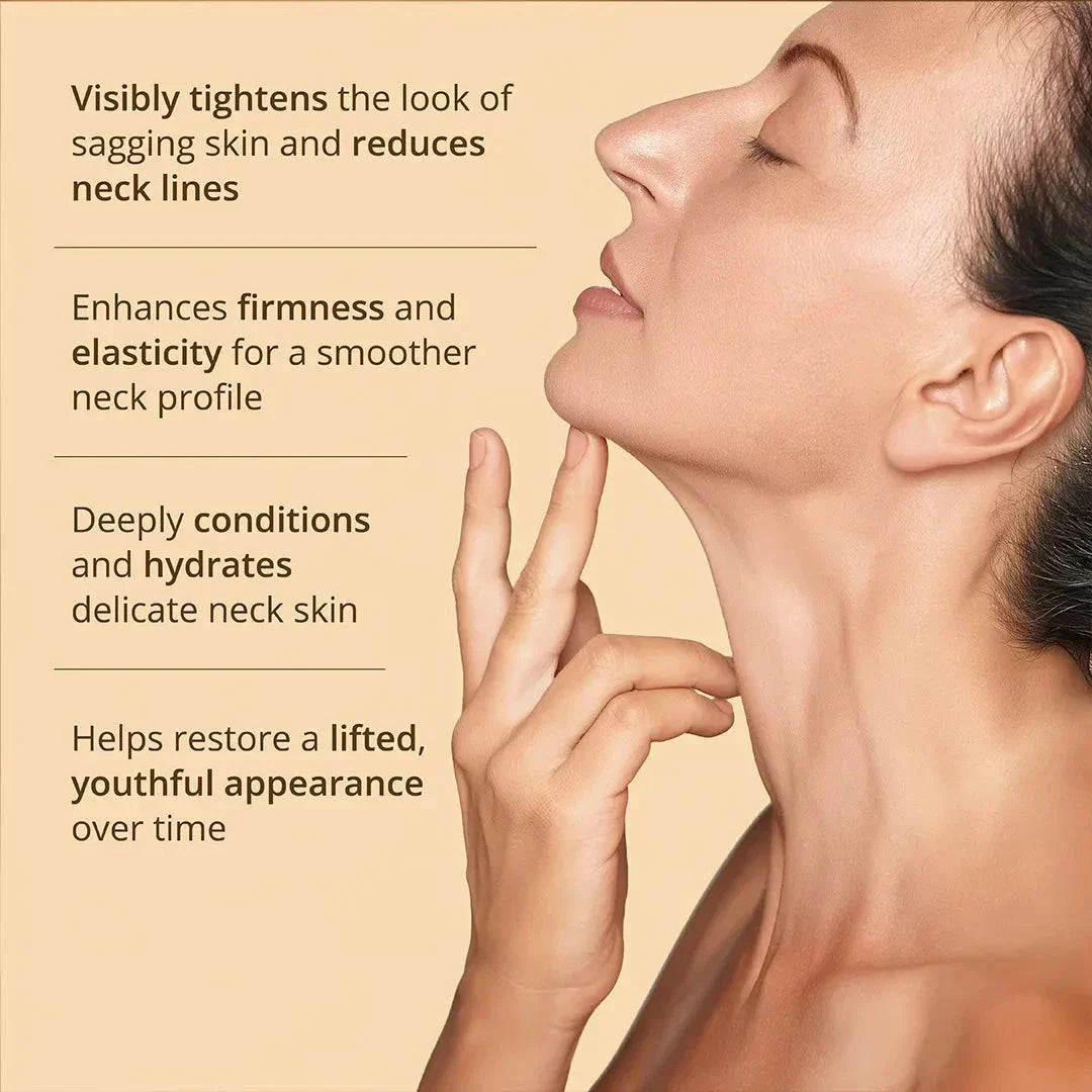 ماسك لشد وشد وتنعيم مظهر البشرة المترهلة والمترهلة على الرقبة والفك والذقن وأعلى الصدر - ماسك شد الرقبة المركّز مع زنبق الماء والفيتو سيراميد - أفضل ماسك لشد الرقبة ماسك شد الرقبة A Modernica Naturalis 