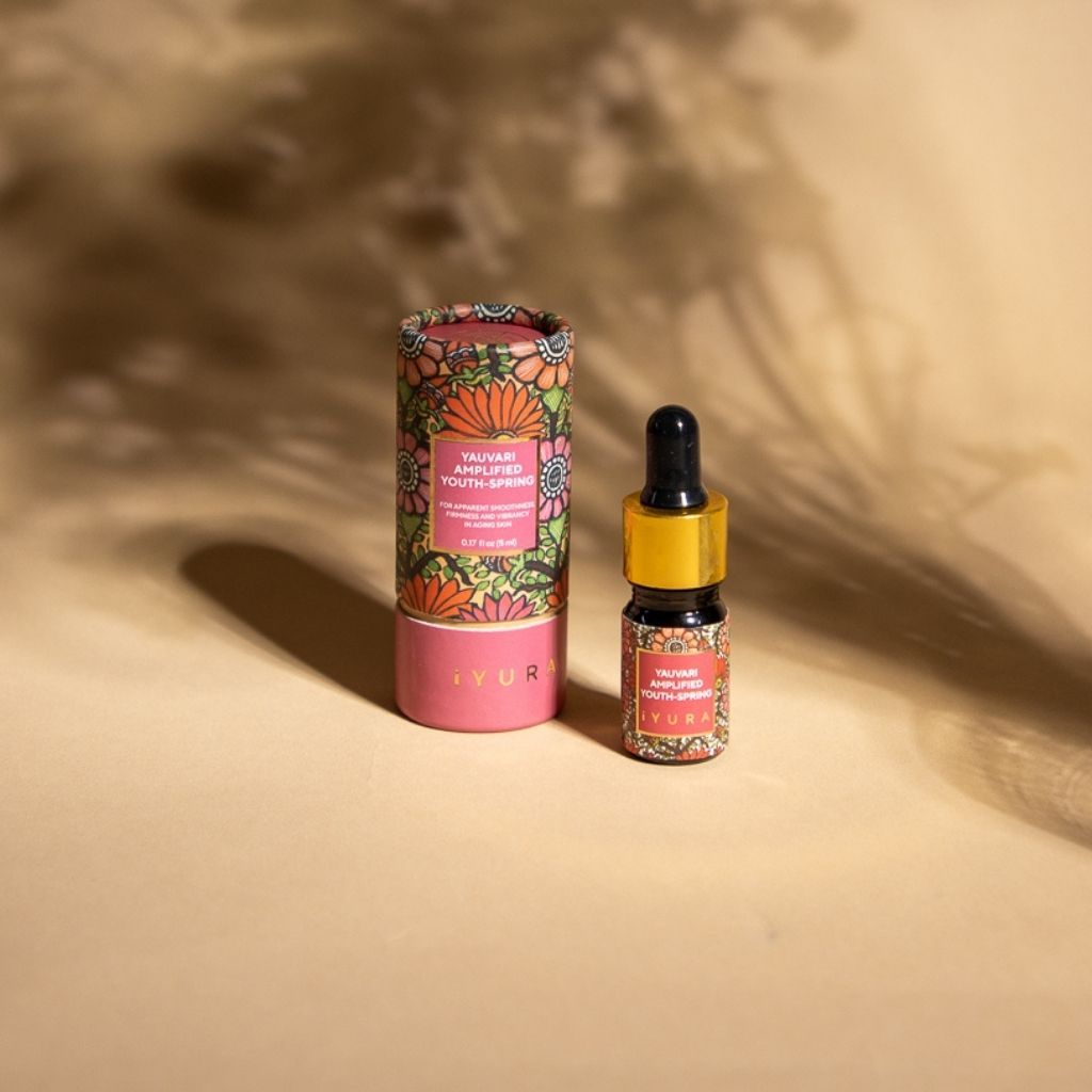 ميني Yauvari Amplified Youth Spring - أفضل مرطب للوجه للبشرة الجافة أو المتقدمة في السن أو الناضجة زيت الوجه iYURA 