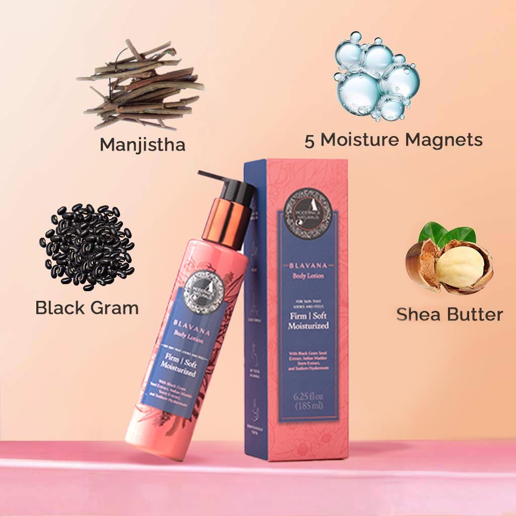 Blavana Body Lotion - מלחלח, מרכך, ממצק עור יבש, מזדקן וקרמי - פורמולה מהפכנית עם גרגר שחור - קרם הגוף הטוב ביותר לעור גוף בוגר - עם רכיבים מוכחים קלינית קרם גוף וקרם לחות A Modernica Naturalis 