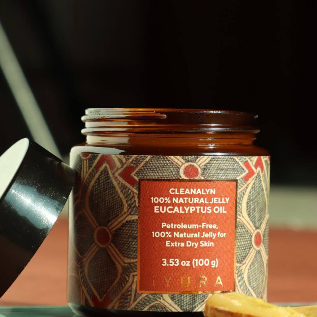 Cleanalyn Natural Jelly: Eucalyptus - ג'לי טבעי 100% ללא נפט לעור יבש במיוחד ג'לי טבעי iYURA 