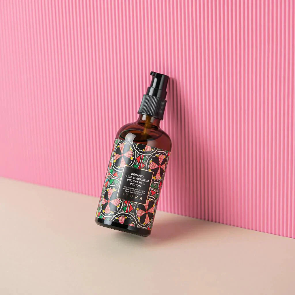 Keranya Pure Black Seed Potent Hair Potion (חבילה של 2) - שמן לשיער מבריק יותר על הראש, לא במסרק iYURA 