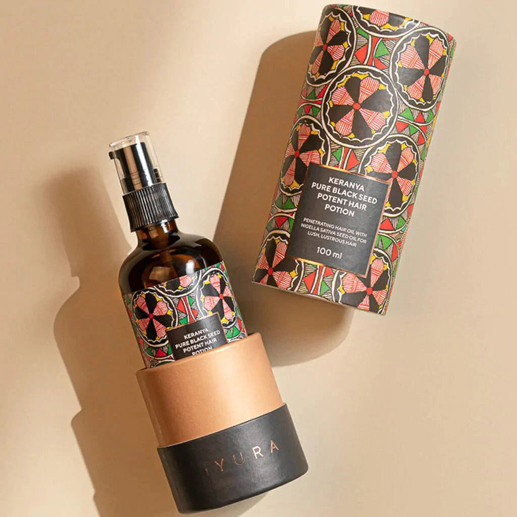 Keranya Pure Black Seed Potent Hair Potion (חבילה של 2) - שמן לשיער מבריק יותר על הראש, לא במסרק iYURA 