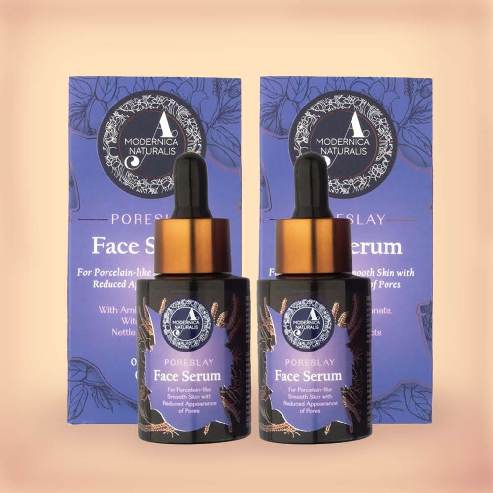 Poreslay Face Serum להפחתת מראה נקבוביות מוגדלות - חבילה של 2 סרום פנים A Modernica Naturalis 