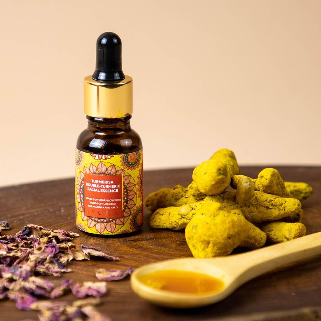 Turmerisa Double-Turmeric Facial Essence - שמן אקטיבי איורוודי - חבילה של 2 שמני פנים iYURA 