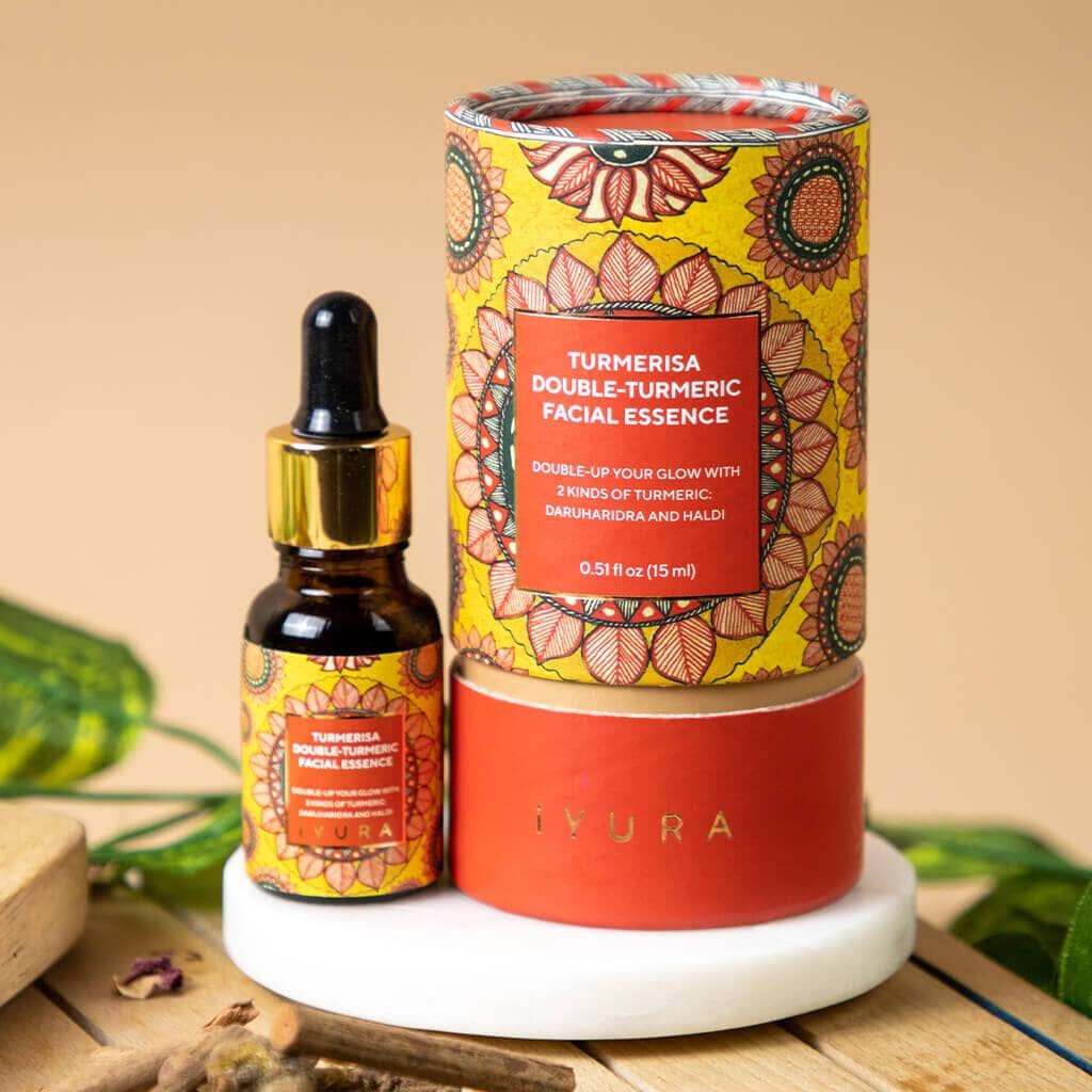 Turmerisa Double-Turmeric Facial Essence - שמן אקטיבי איורוודי - חבילה של 2 שמני פנים iYURA 