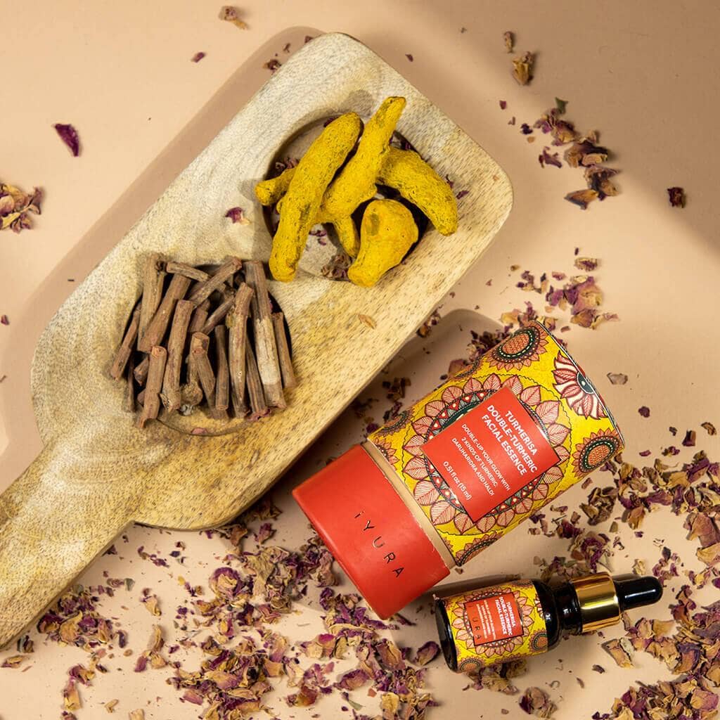 Turmerisa Double-Turmeric Facial Essence - שמן אקטיבי איורוודי - חבילה של 2 שמני פנים iYURA 